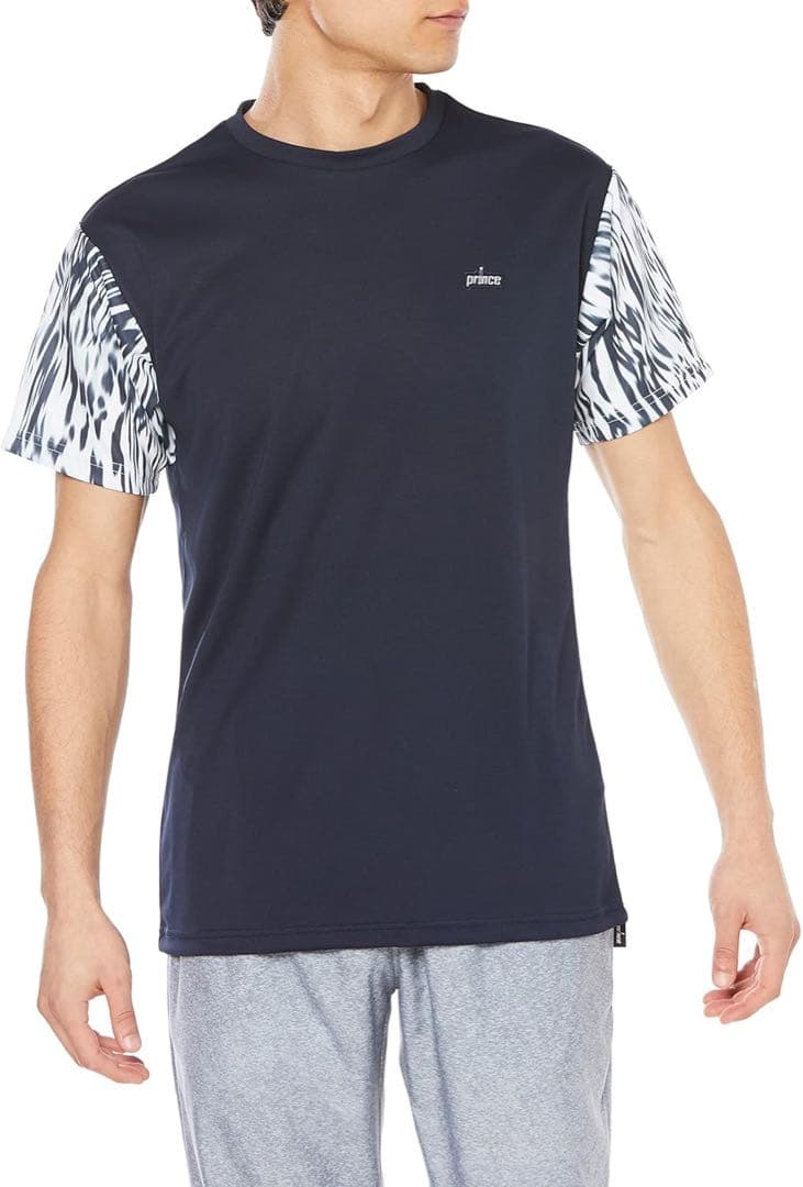 Prince プリンス テニスウェア 半袖Tシャツ MS3005 ネイビー新品L