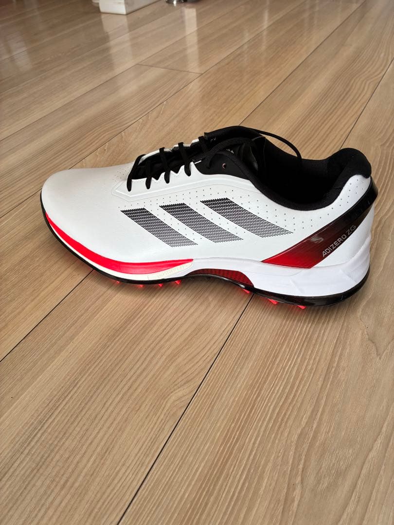 adidas adizero ZGゴルフシューズ ホワイト/レッド