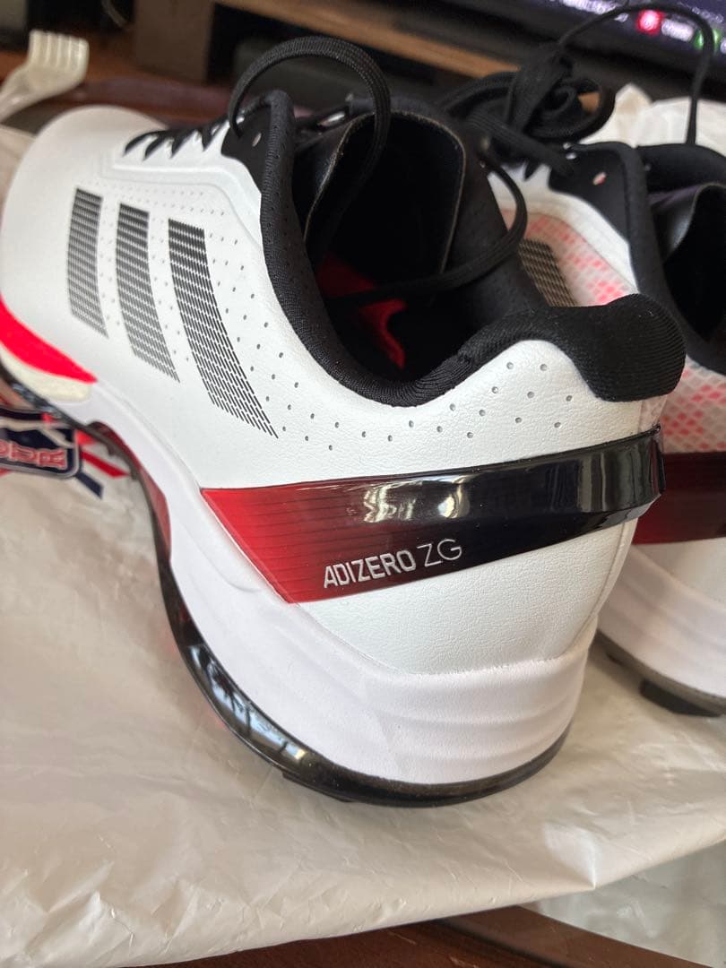 adidas adizero ZGゴルフシューズ ホワイト/レッド