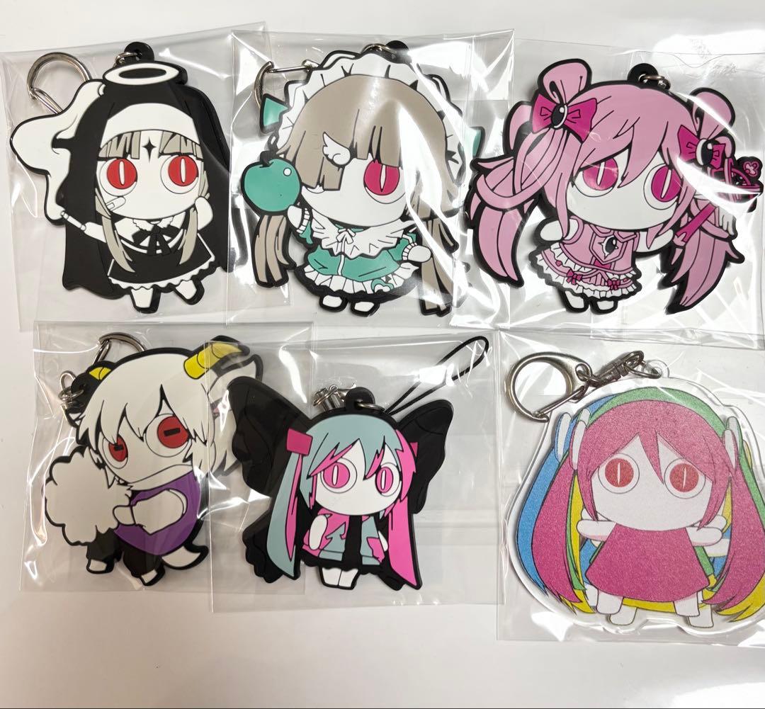ピノキオピー アイマイナ ラバーストラップ アクリルキーホルダー