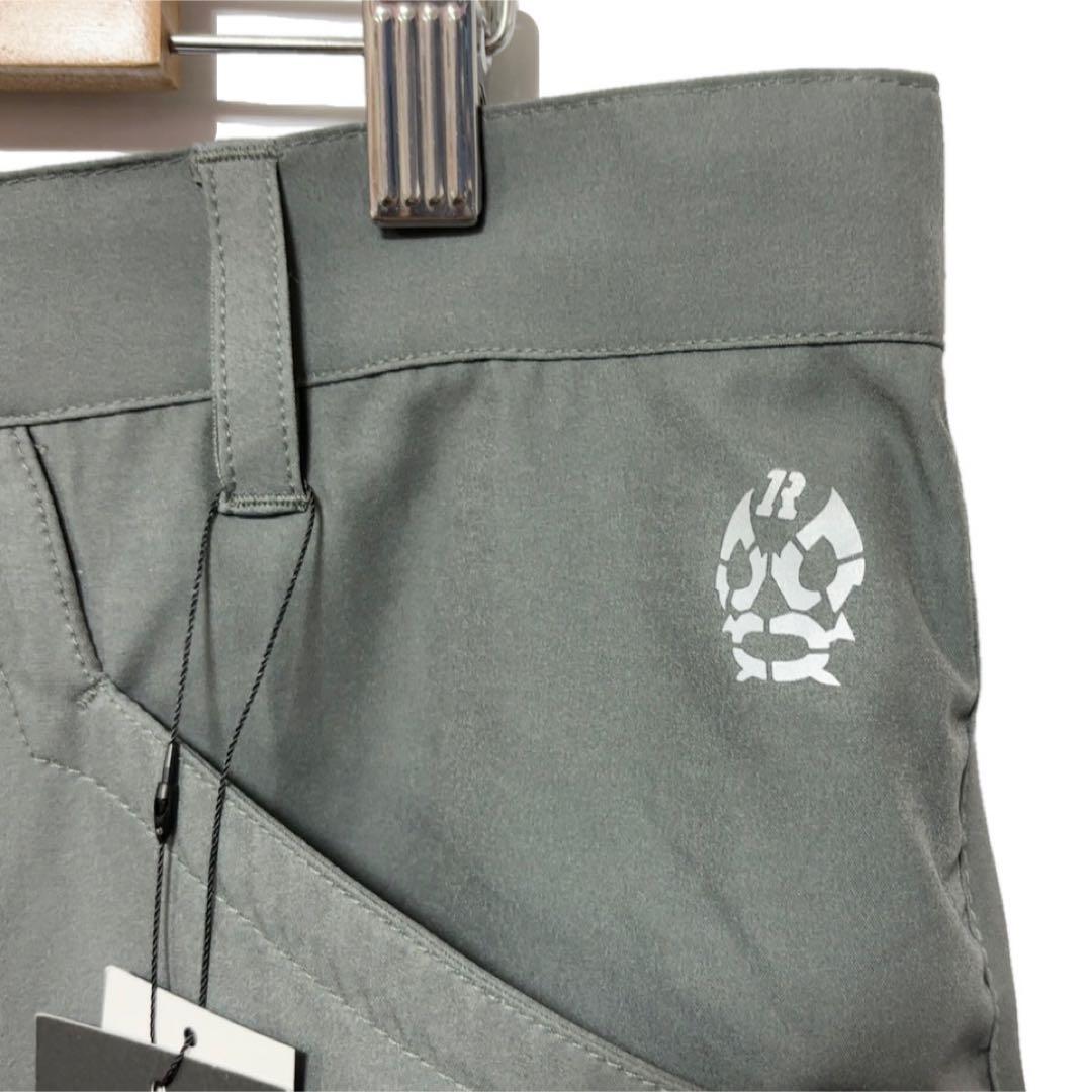 新品 ラッセルノ ゴルフ RS ロゴ ストレッチ ショーツ グレー L 5