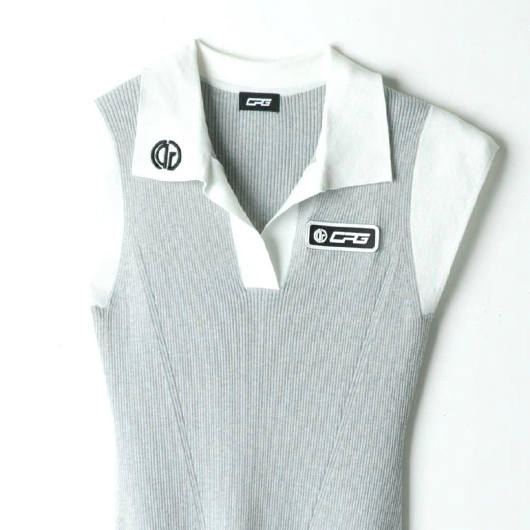 CPG GOLF グレー♡スキッパーニットドレス ♡新品未使用♡ゴルフウェア♡