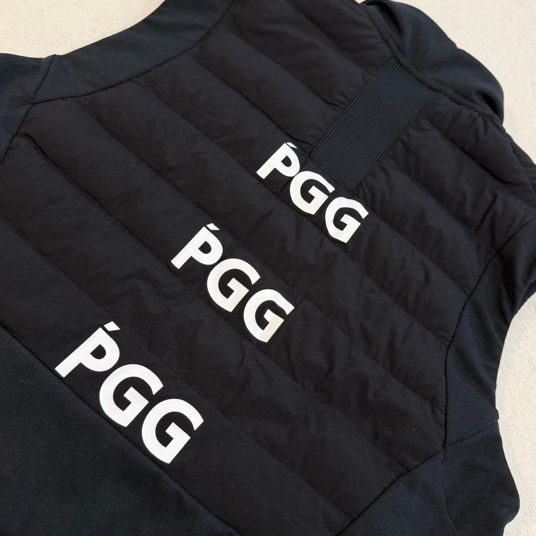 PGG　中綿ベスト　パーリーゲイツ　ゴルフ　黒　バックロゴ　大きいサイズ　XL