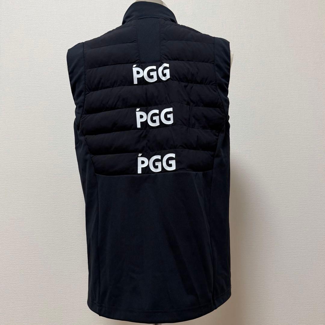 PGG　中綿ベスト　パーリーゲイツ　ゴルフ　黒　バックロゴ　大きいサイズ　XL