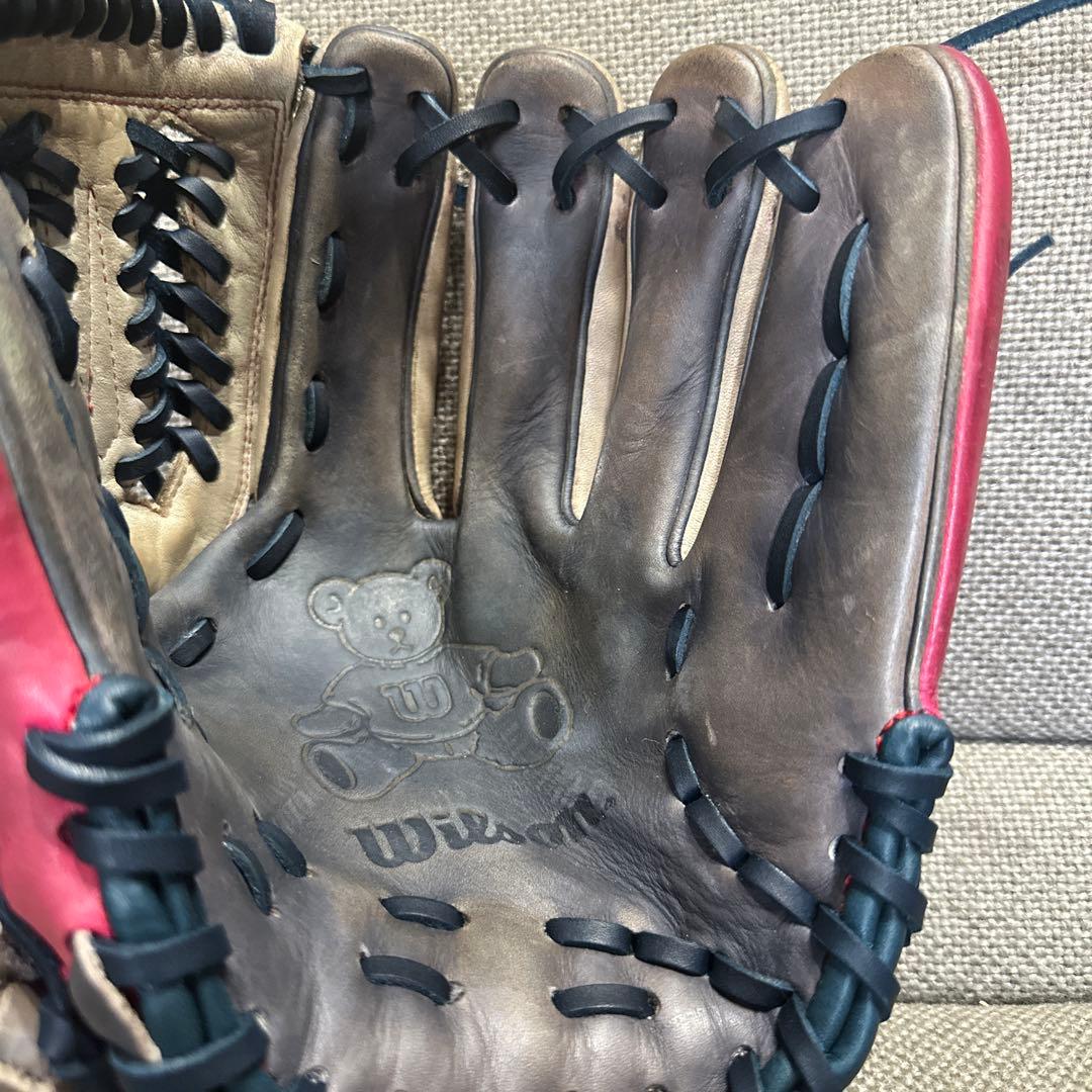 値下げ不可【中古】Wilson 一般ソフトボール/軟式 内野用グローブ　リペア品