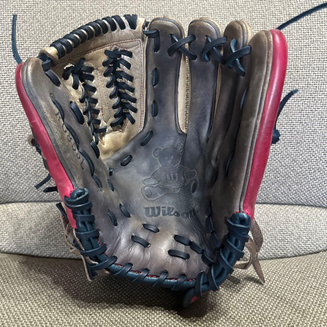 値下げ不可【中古】Wilson 一般ソフトボール/軟式 内野用グローブ　リペア品