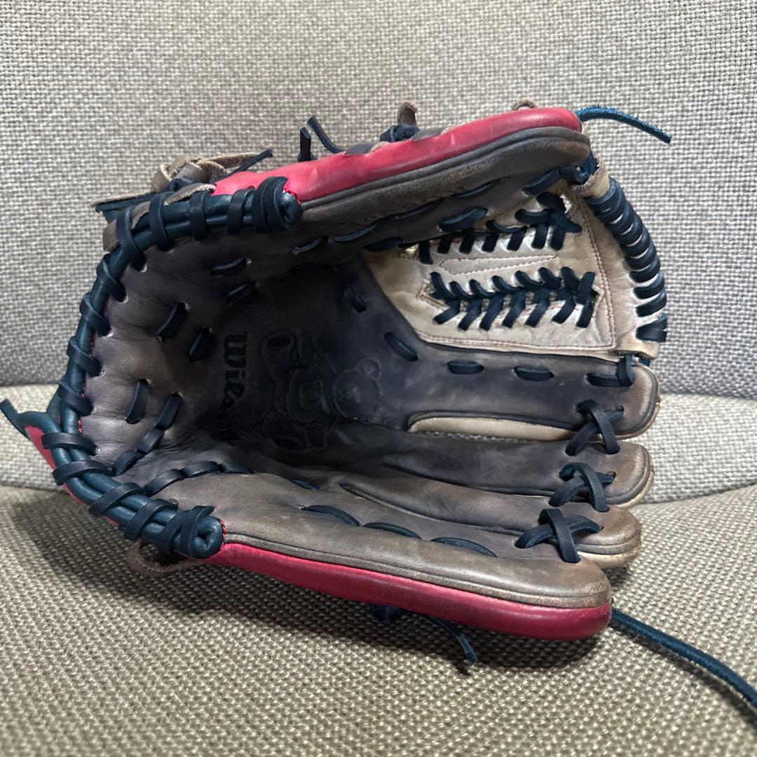 値下げ不可【中古】Wilson 一般ソフトボール/軟式 内野用グローブ　リペア品