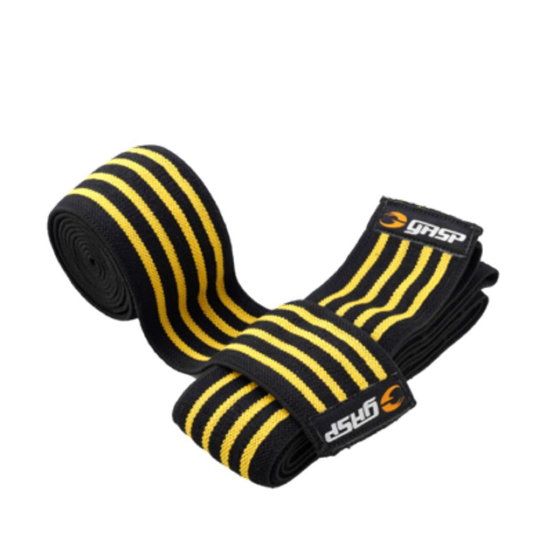 ウエイトトレーニング Gasp Knee wraps, Black/Flame