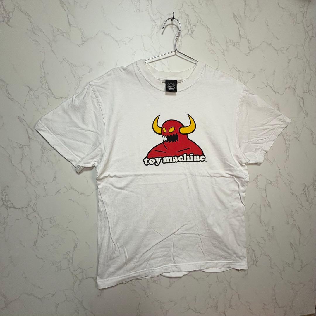 toy machine ホワイトTシャツ スケーター ストリート　古着　Lサイズ