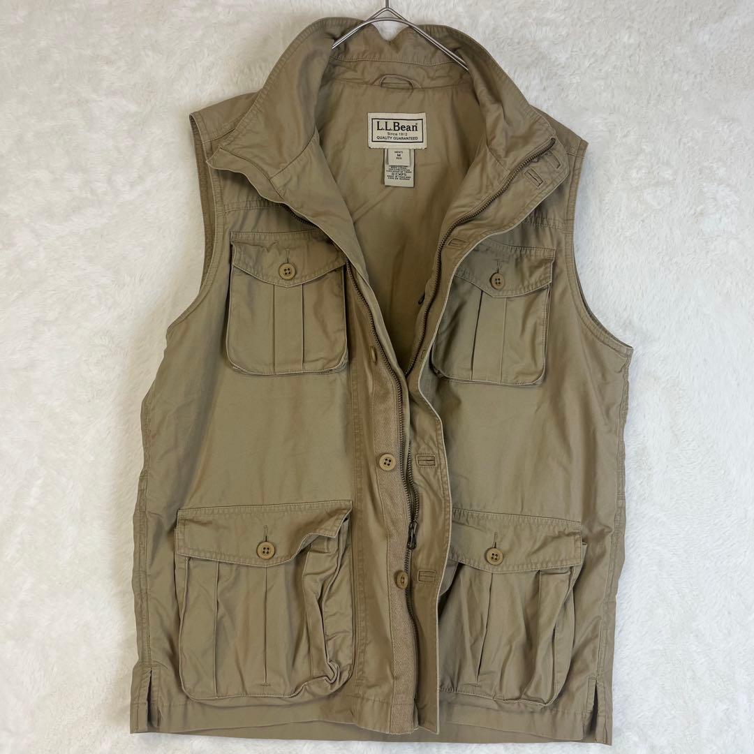 【美品】 エルエルビーン フィッシングベスト ベージュ Mサイズ