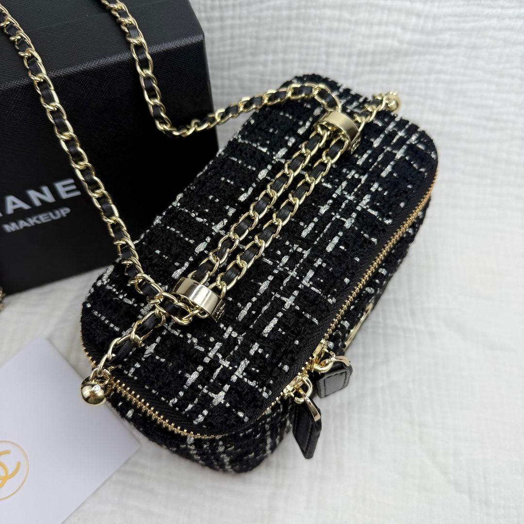 【限定特価】CHANEL ノベルティ チェーン ショルダーバッグ ツイード