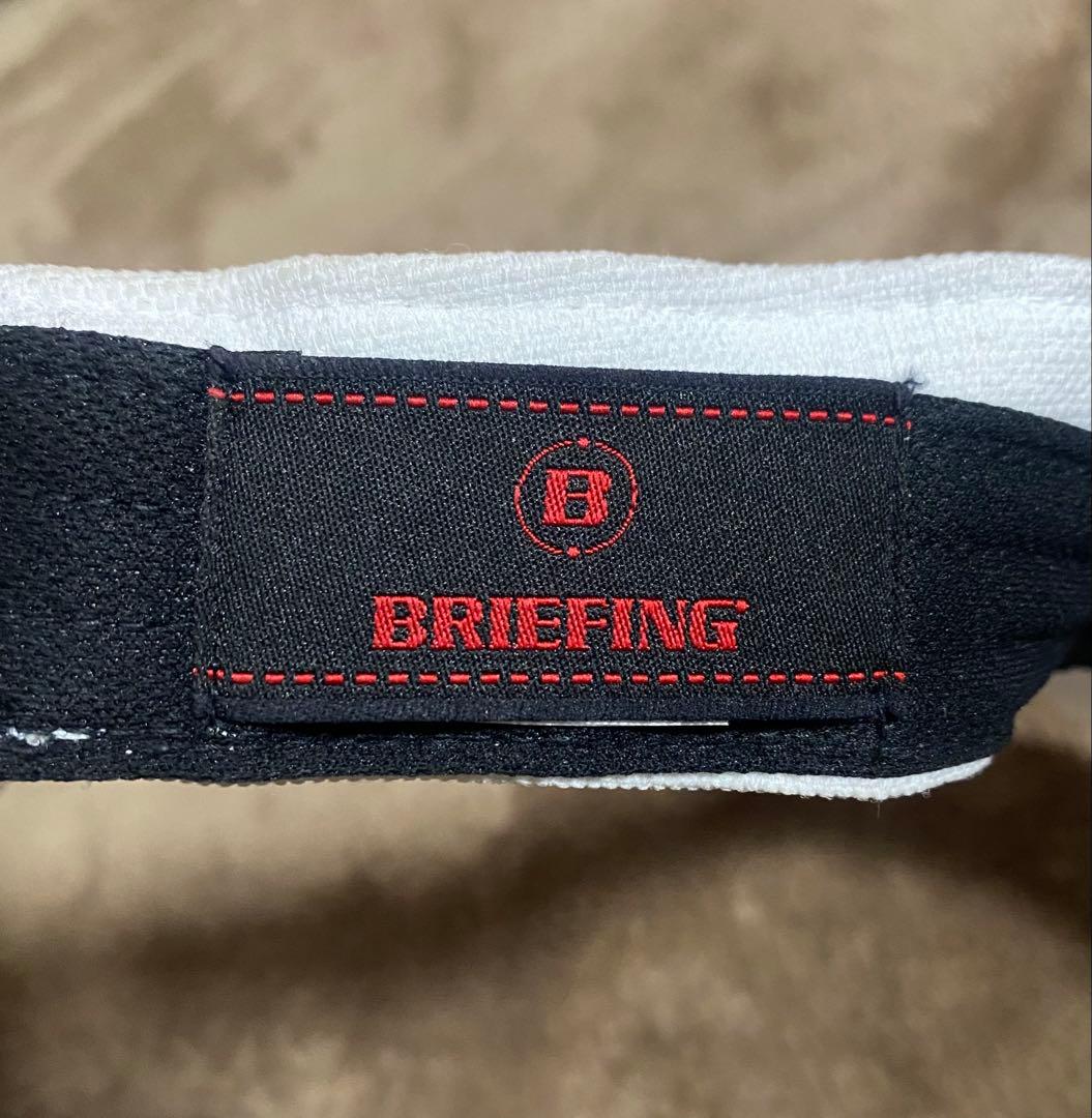 BRIEFING ホワイト バイザー アメリカ国旗デザイン　フリーサイズ