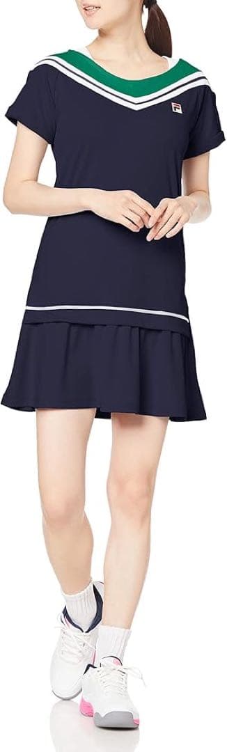 FILA セーラー襟 ネイビー ワンピース