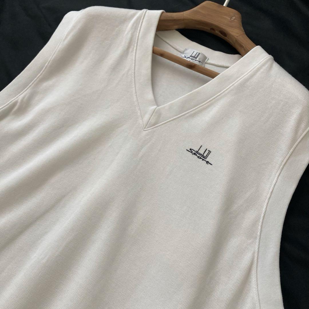 美品！dunhill sport メンズ　ベスト　オフホワイト　L
