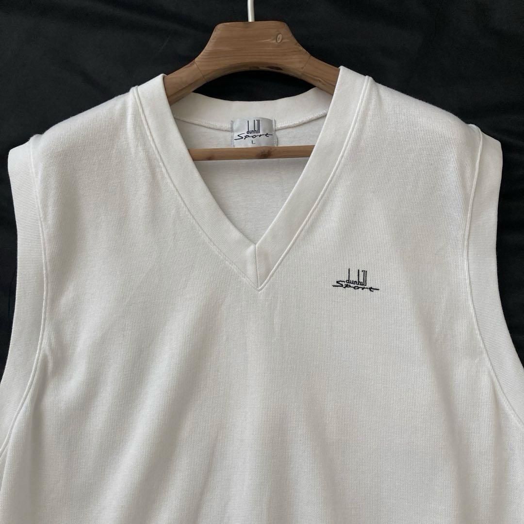 美品！dunhill sport メンズ　ベスト　オフホワイト　L