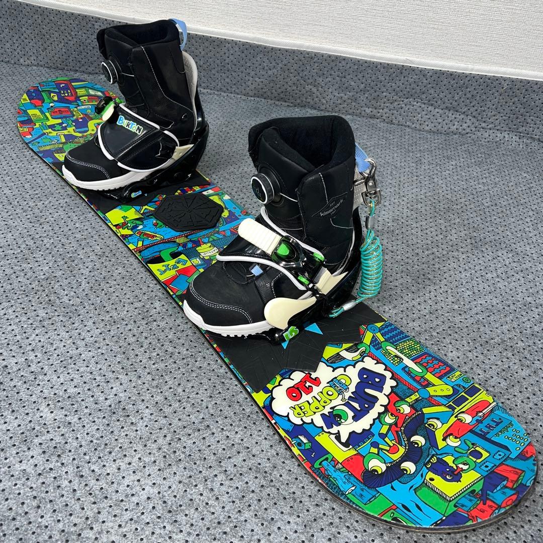 5回使用 キッズスノーボード BURTON 110cm×バイン×ダイヤルブーツ
