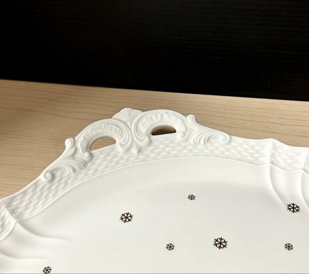 リチャードジノリ　クリスマスタイム　ケーキ タルト専用トレイ　34.5cm