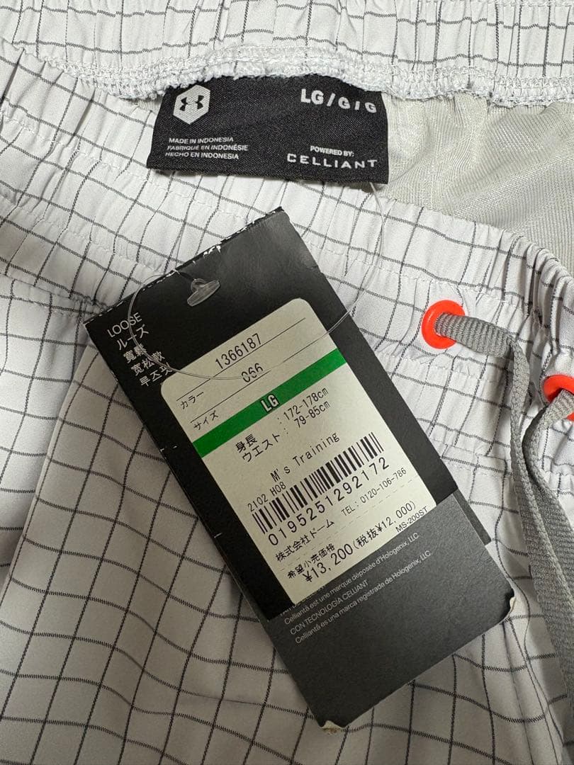 CELLANT素材 チェック柄パンツ LGサイズ
