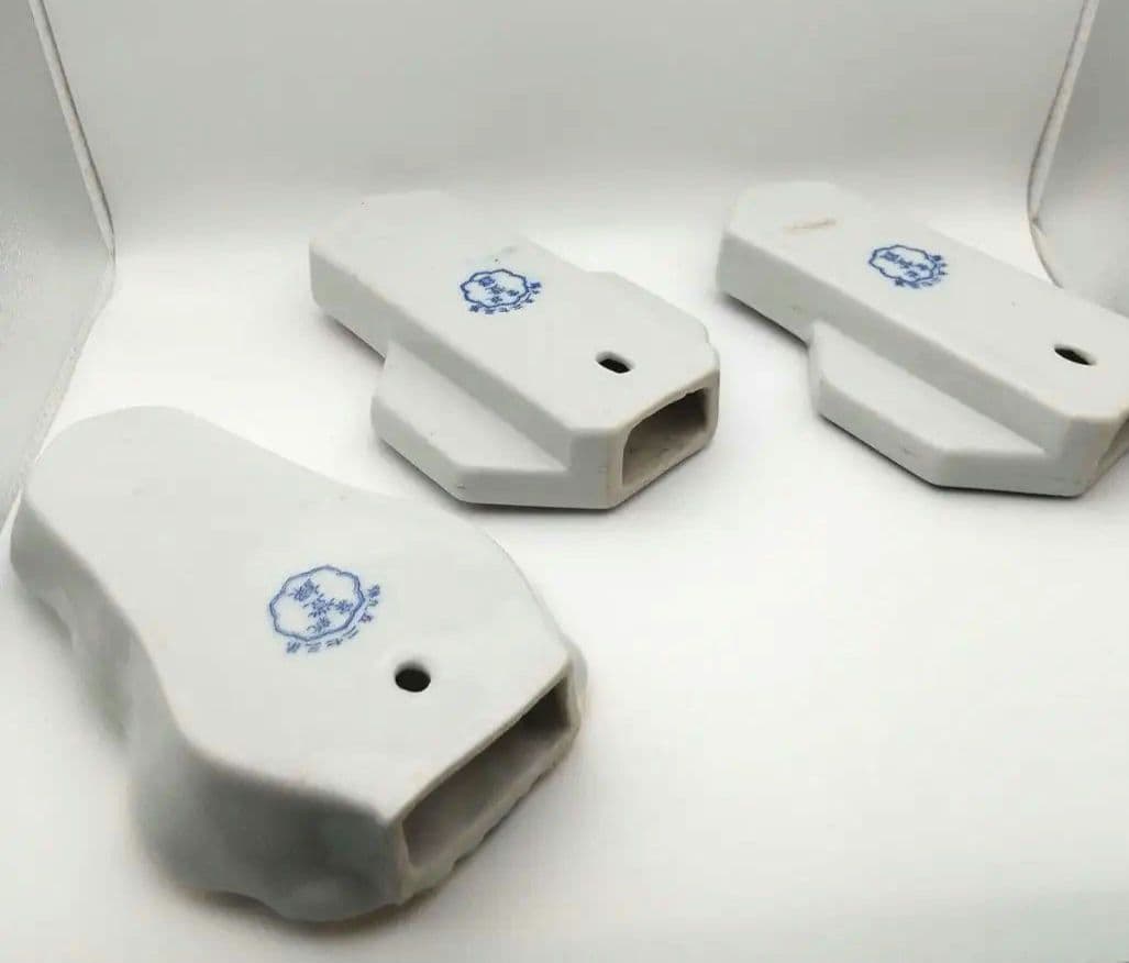 値下【希少美品・戦前】 陶器の掛時計型花瓶 日本製３個