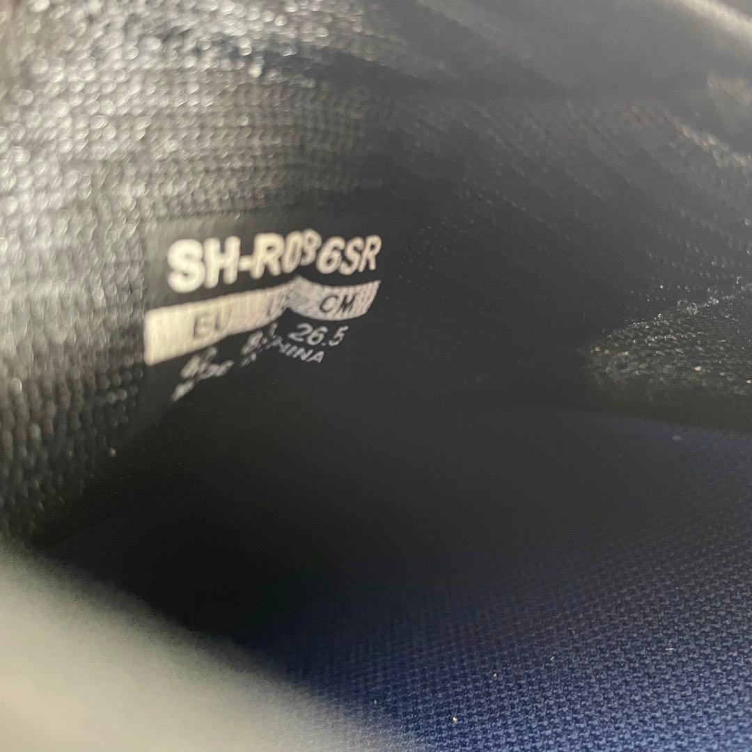 ほぼ未使用❗️SHIMANO R086 自転車シューズ シルバー/ブラック/レッド