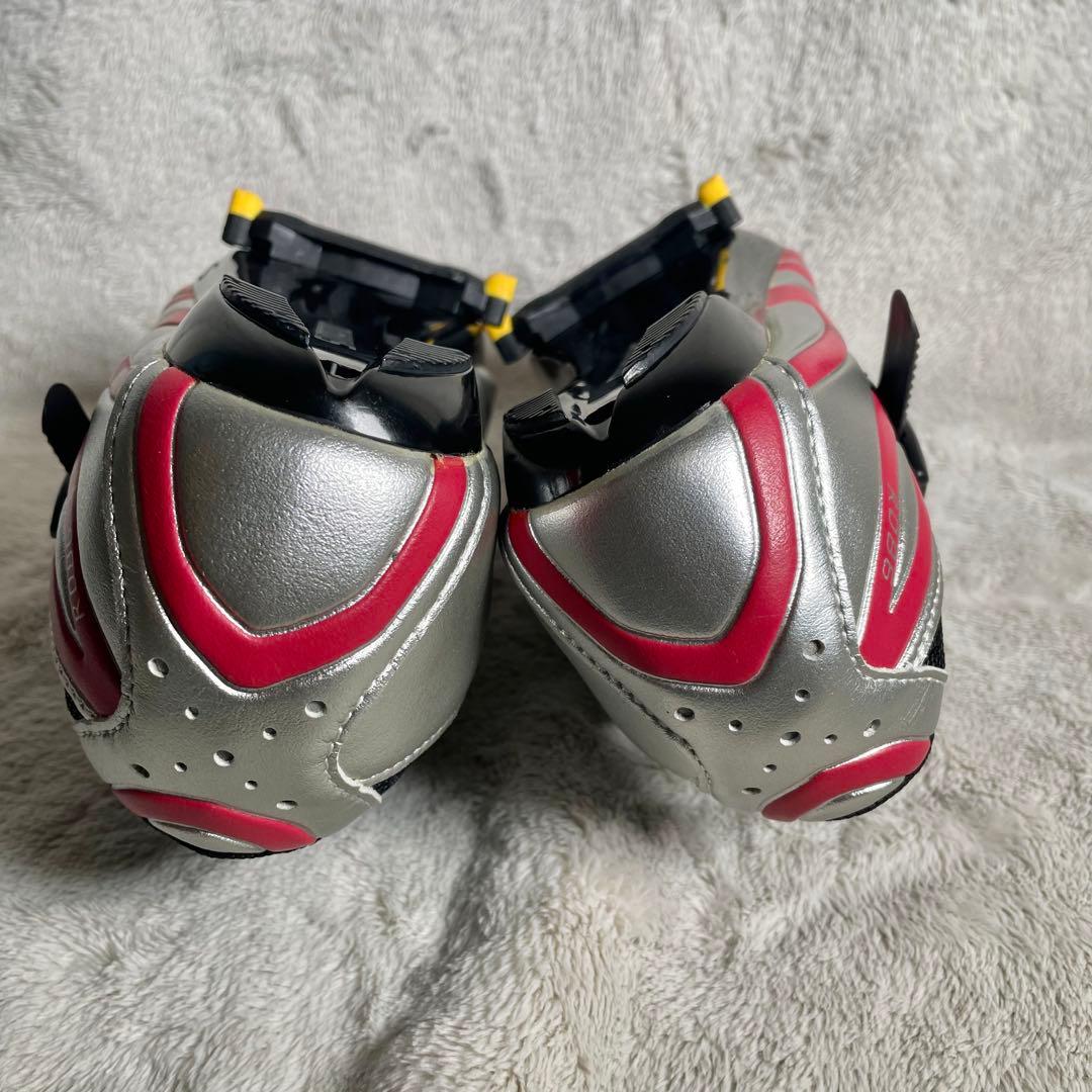 ほぼ未使用❗️SHIMANO R086 自転車シューズ シルバー/ブラック/レッド