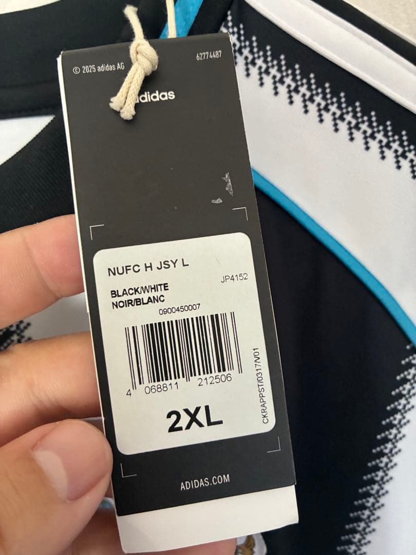 ニューカッスル 25-26 ユニフォーム 長袖 3XLサイズ 新品 アディダス