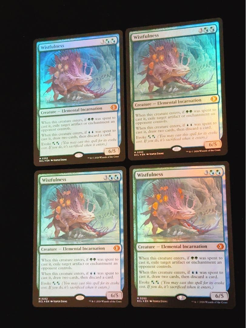 【foil】幽愁　英語　4枚セット