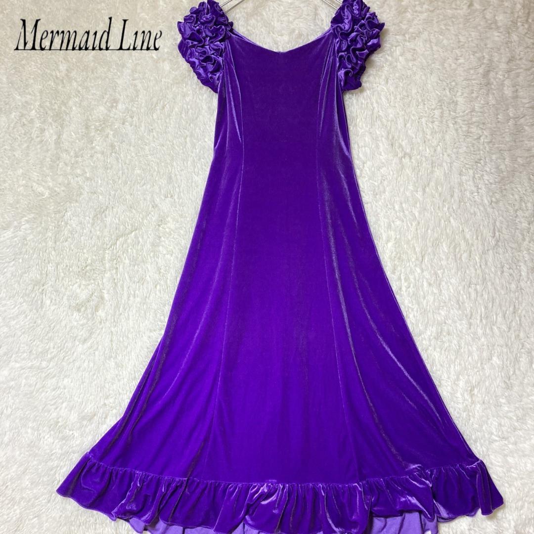 極美品 Mermaid Line MMJ フラダンス ロングワンピース ベロア