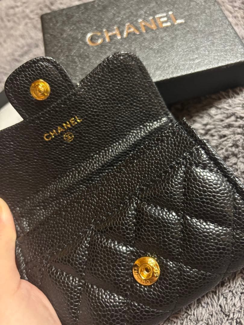 CHANEL ブラックレザー ケース