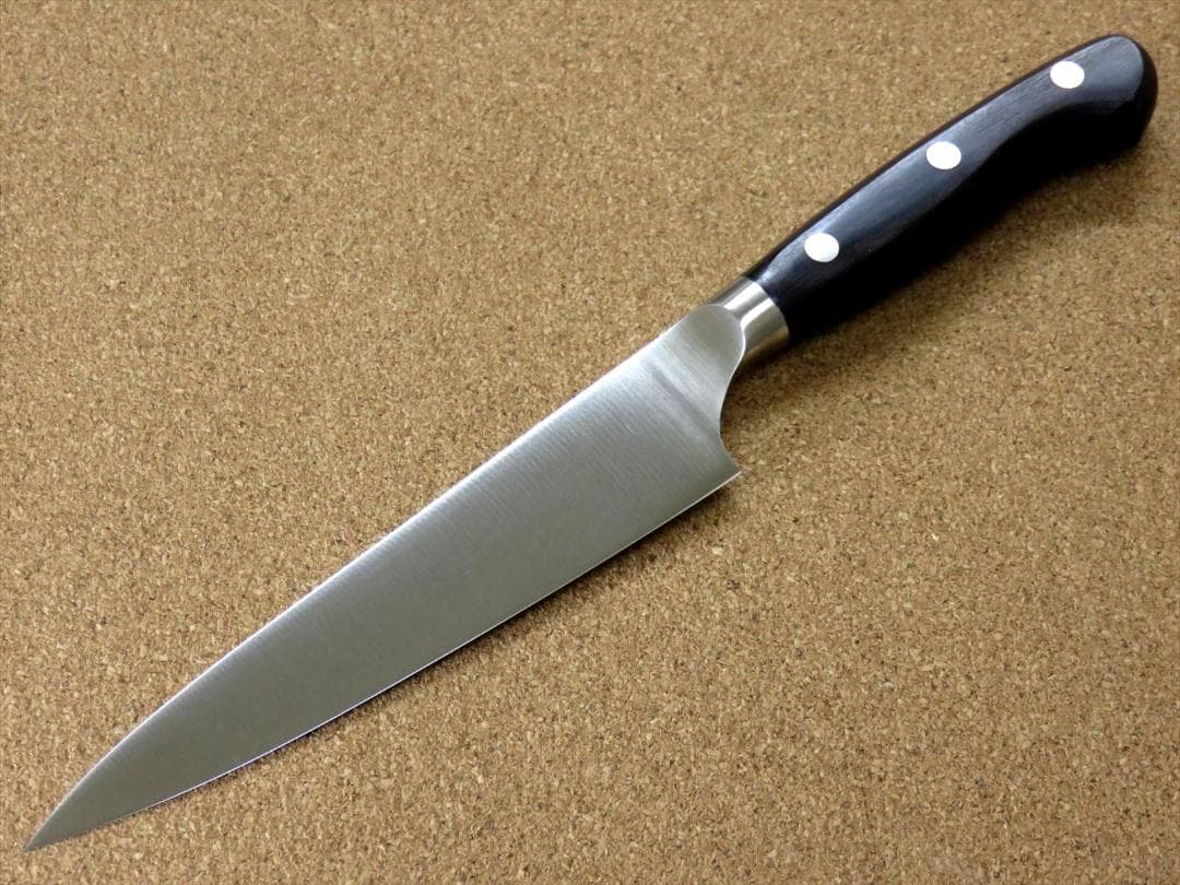 関の刃物 ペティナイフ 130mm PRO-M 鍔付一体型 小型 両刃 果物包丁