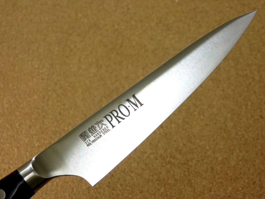 関の刃物 ペティナイフ 130mm PRO-M 鍔付一体型 小型 両刃 果物包丁