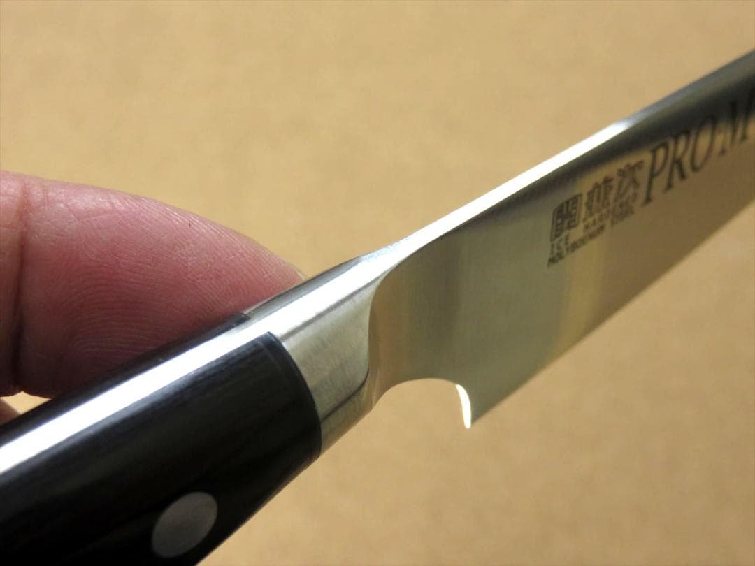 関の刃物 ペティナイフ 130mm PRO-M 鍔付一体型 小型 両刃 果物包丁
