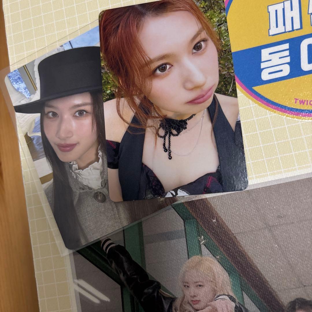 TWICE チェヨン　サイン入りチェキ　カードファイル　サナ　フォトカード