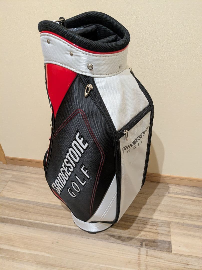 BRIDGESTONE GOLF キャディバッグ 白黒赤