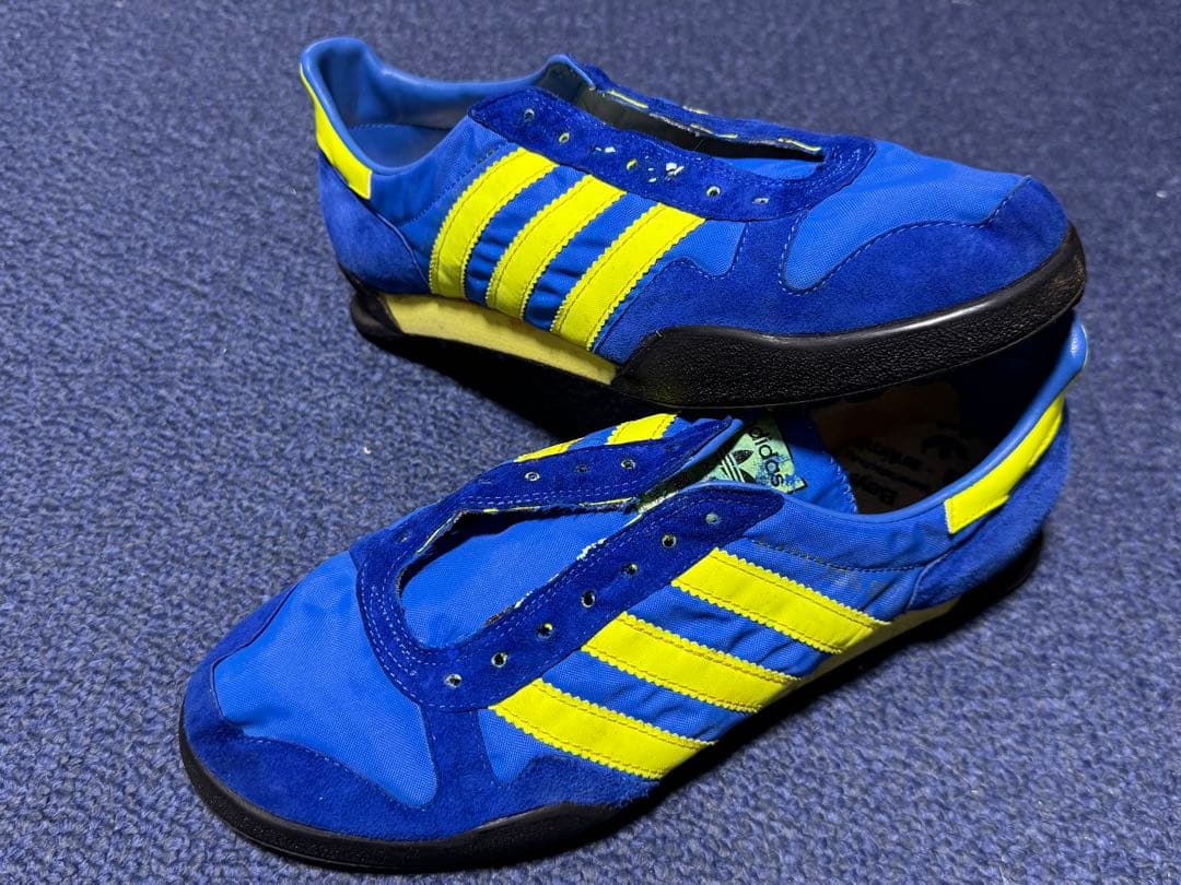 adidas 西ドイツ製1980年マラソンシューズ 青/黄 26.0cm