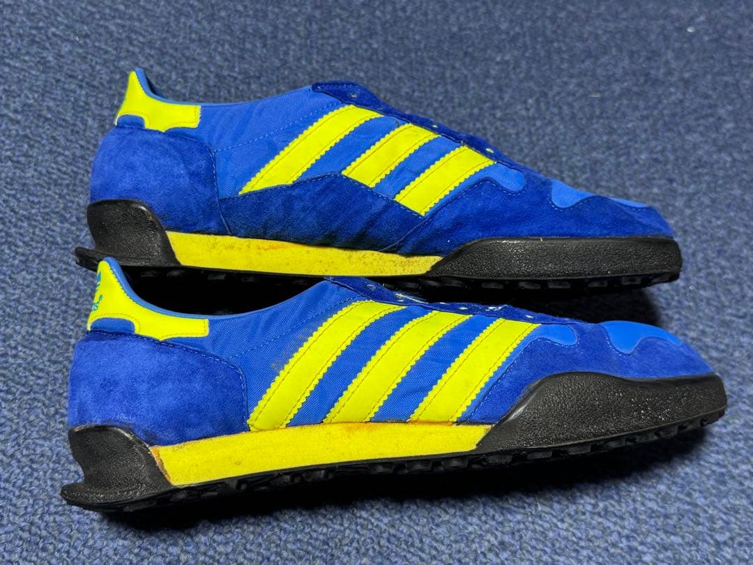 adidas 西ドイツ製1980年マラソンシューズ 青/黄 26.0cm
