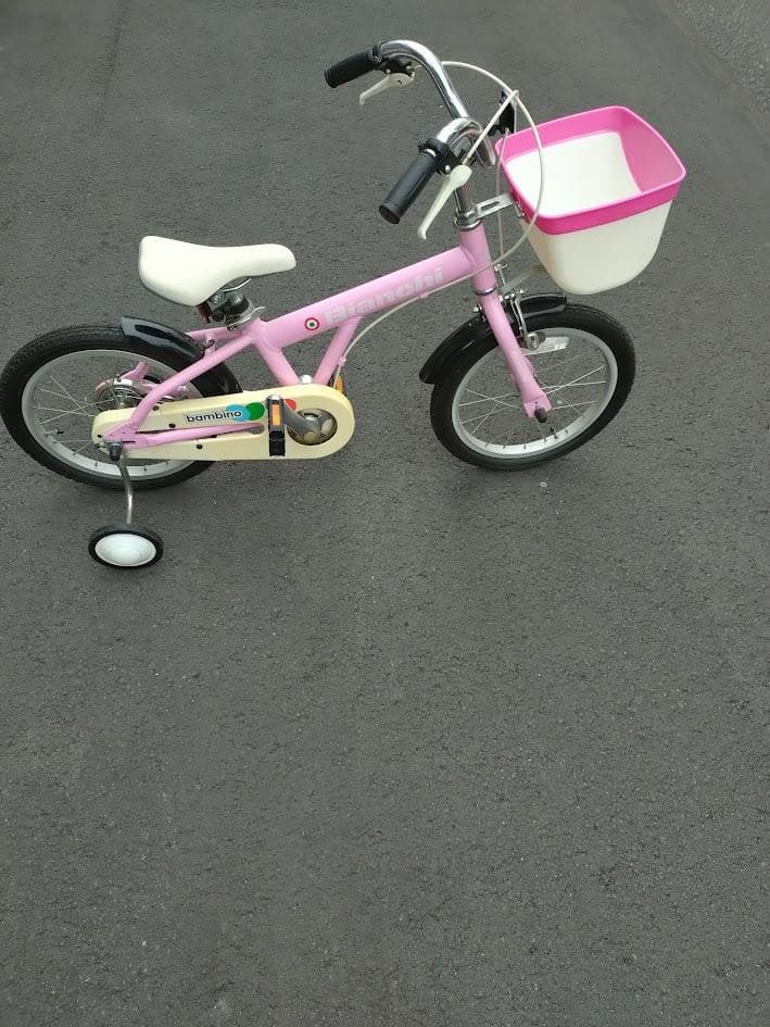 bambino 幼児用自転車 ピンク バスケット付き　　さいたま市引き取りのみ