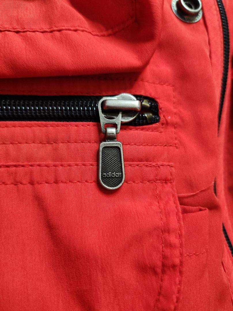 90ｓadidas ヴィンテージ　レッド　フィッシングベスト XL（105）
