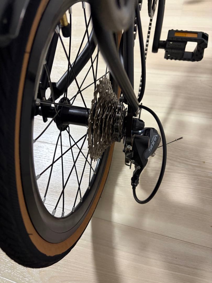 bromptonclone LITEPRO 折りたたみ自転車 ブラック