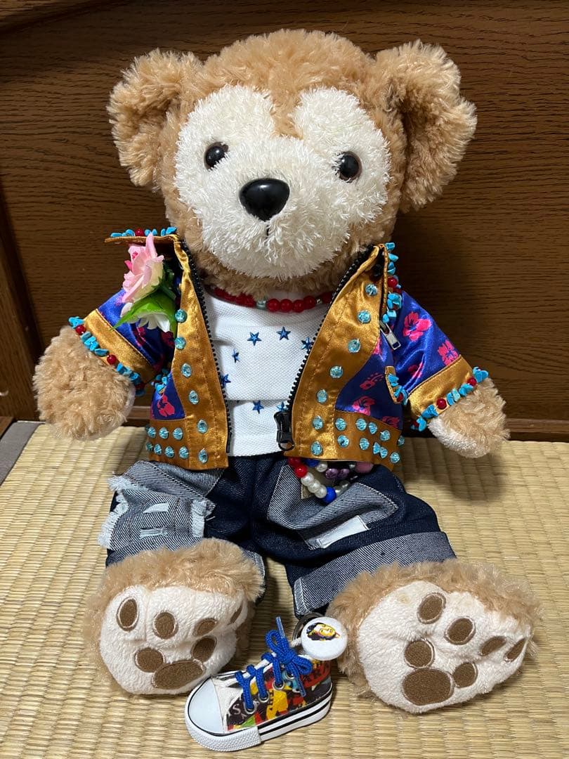 ダッフィー　嵐　大野智くん風コスチューム　ぬいぐるみ全長40cm ミニうちわ付き