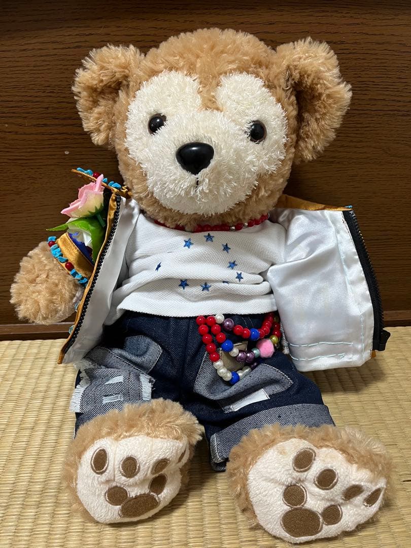 ダッフィー　嵐　大野智くん風コスチューム　ぬいぐるみ全長40cm ミニうちわ付き