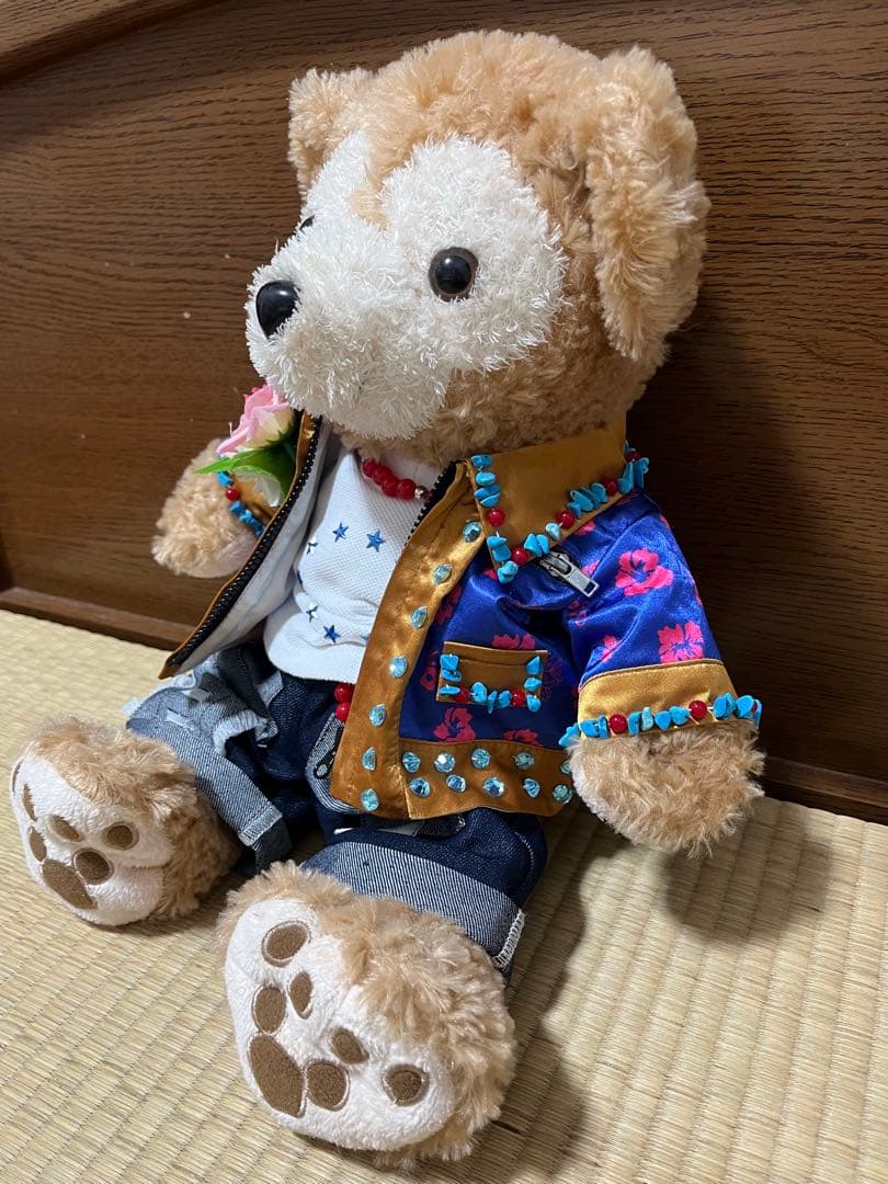 ダッフィー　嵐　大野智くん風コスチューム　ぬいぐるみ全長40cm ミニうちわ付き