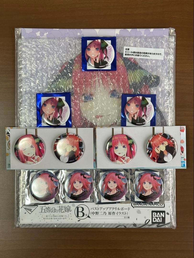 【即購入可】五等分の花嫁 一番くじ 中野 二乃 GOTO AKIBA 缶バッジ