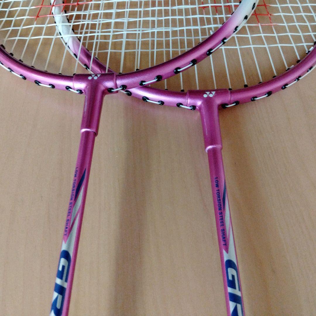 YONEX GR-414 バドミントン ラケット 2本セット　ケース付き
