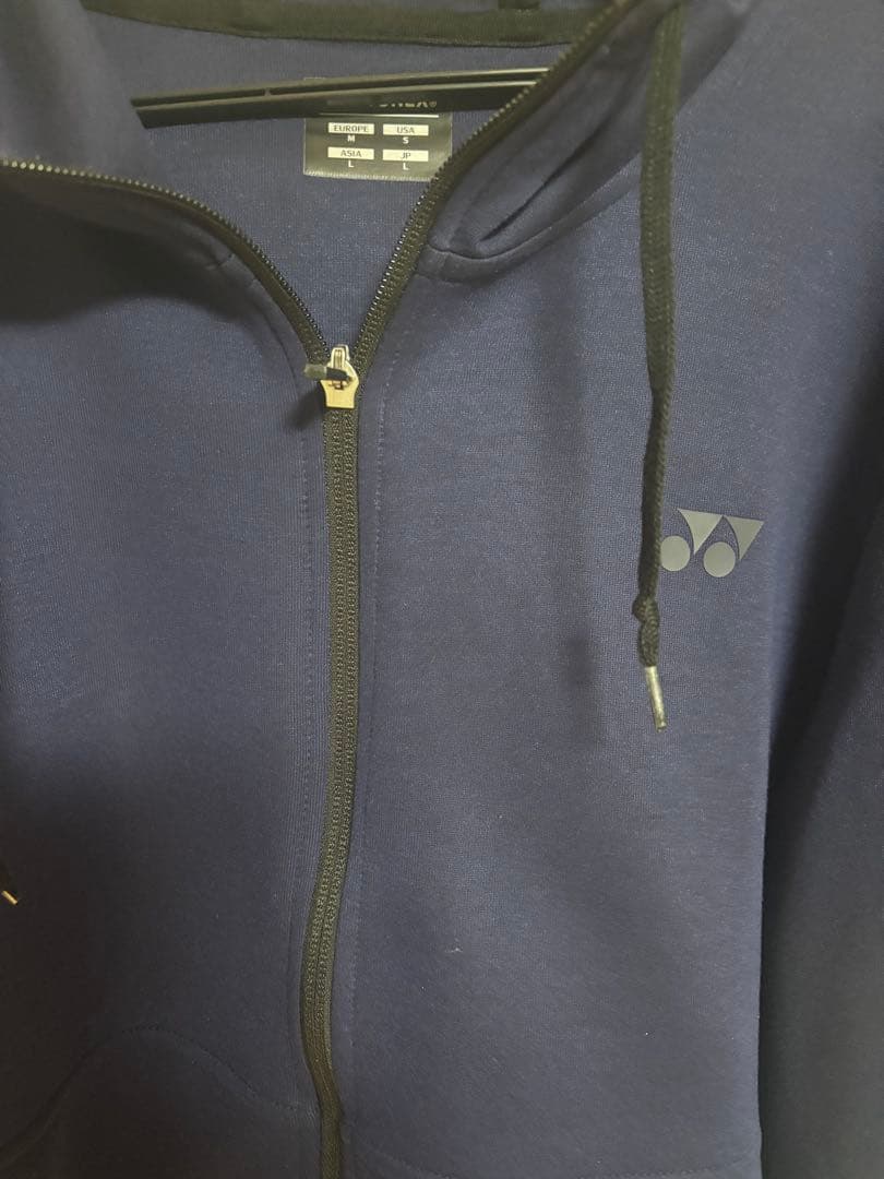 YONEX フルジップフーディ JP L ネイビー
