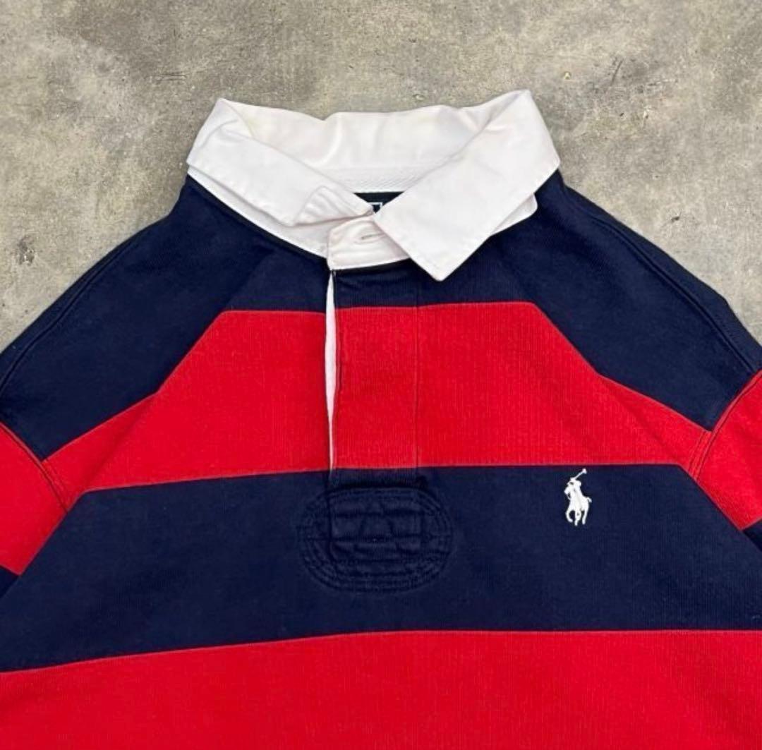 Ralph Lauren ラルフローレン　ラガーシャツ　L ボーダー　POLO