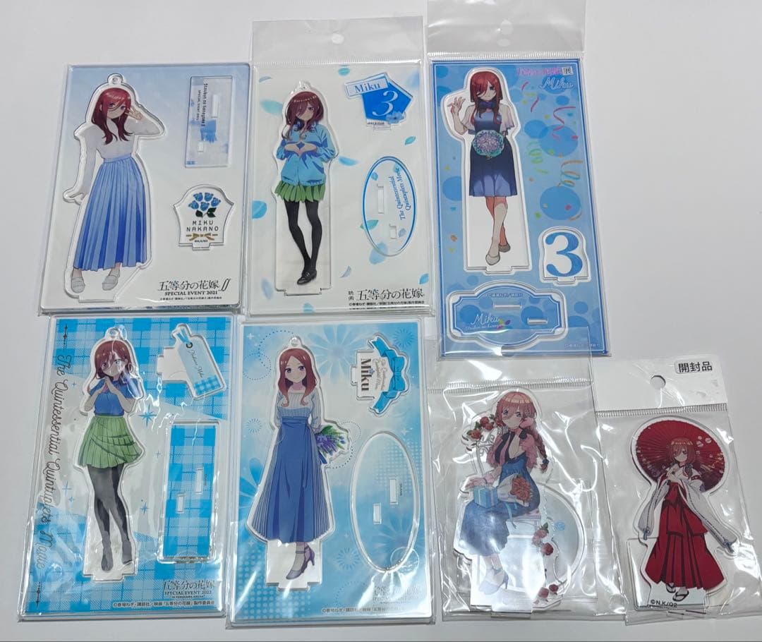 五等分の花嫁　中野三玖　アクリルスタンド　まとめ売り