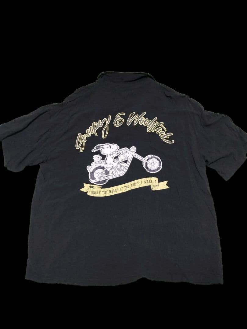 Peanuts ボーリングシャツ ブラック