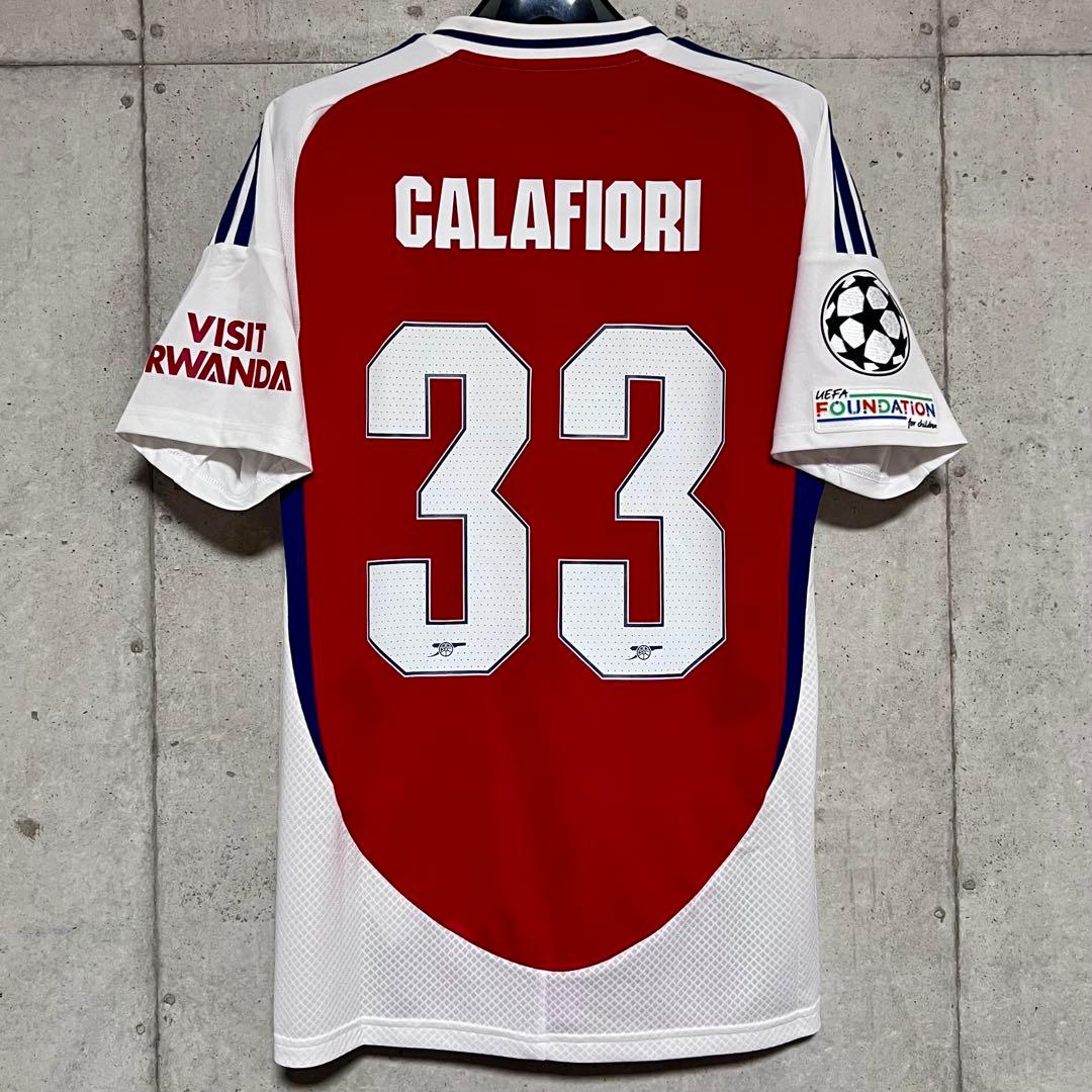 【極美品！】24/25アーセナルFC ♯33 カラフィオーリ【Lサイズ】CL仕様