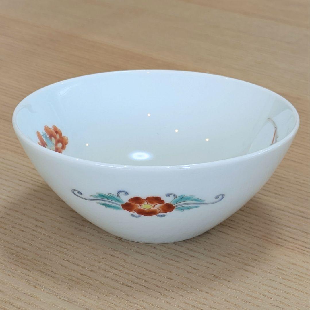 江戸期　古伊万里　色絵柿右衛門　花文　茶碗　小鉢